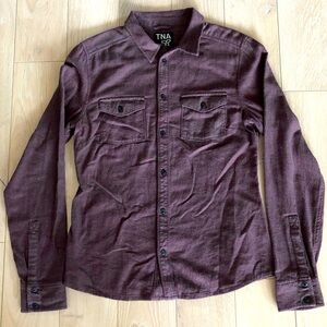Aritzia TNA Light Maroon Button Down Shirt